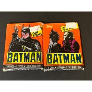 1989 Topps Batman Series 2 Trading Cards Lot 2 Sealed Wax Packs